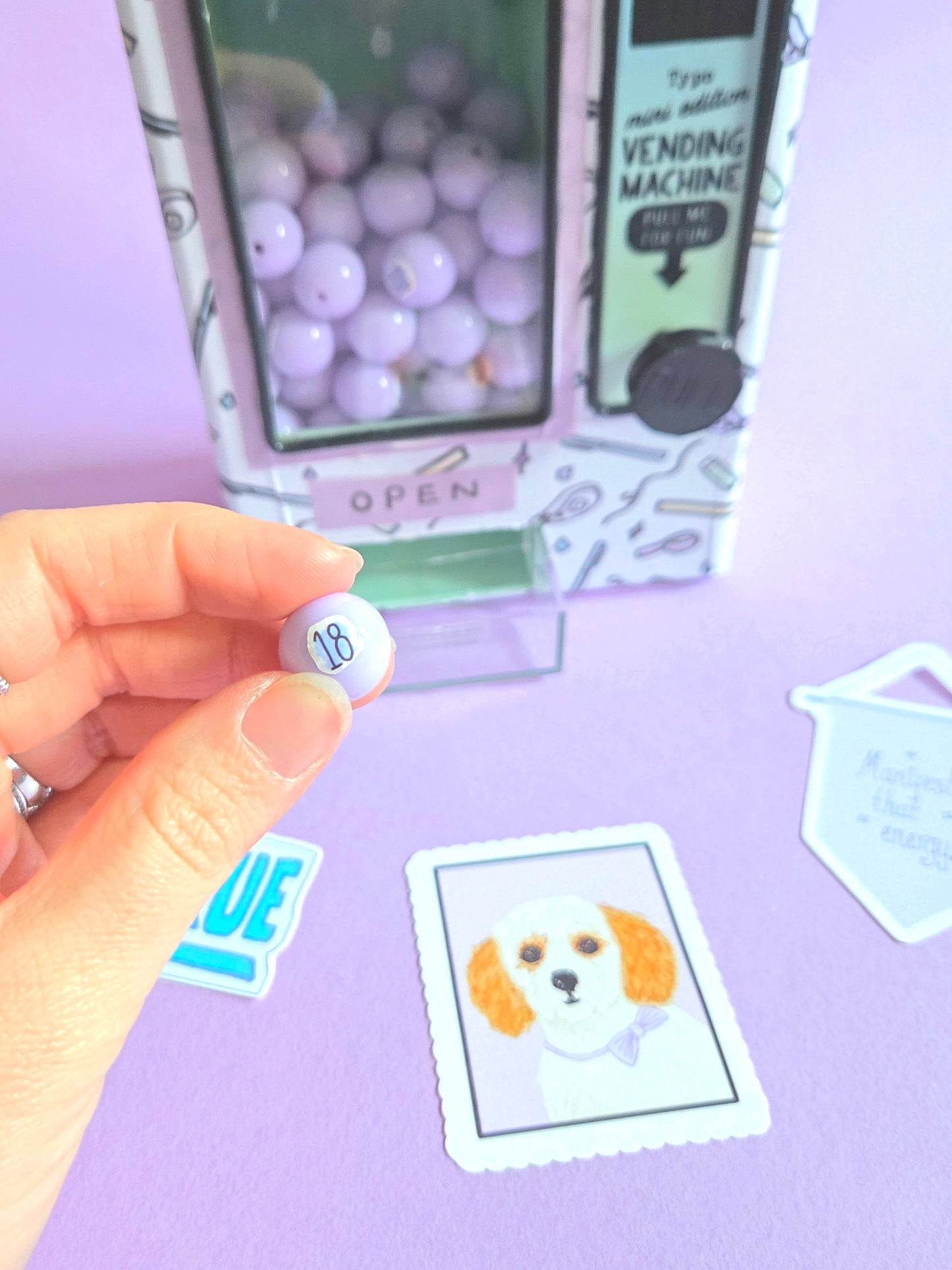 Die Cut Stickers Lucky Dip – Random Sticker Surprise Mini Vending Machine | Fun Stationery & Journaling Stickers