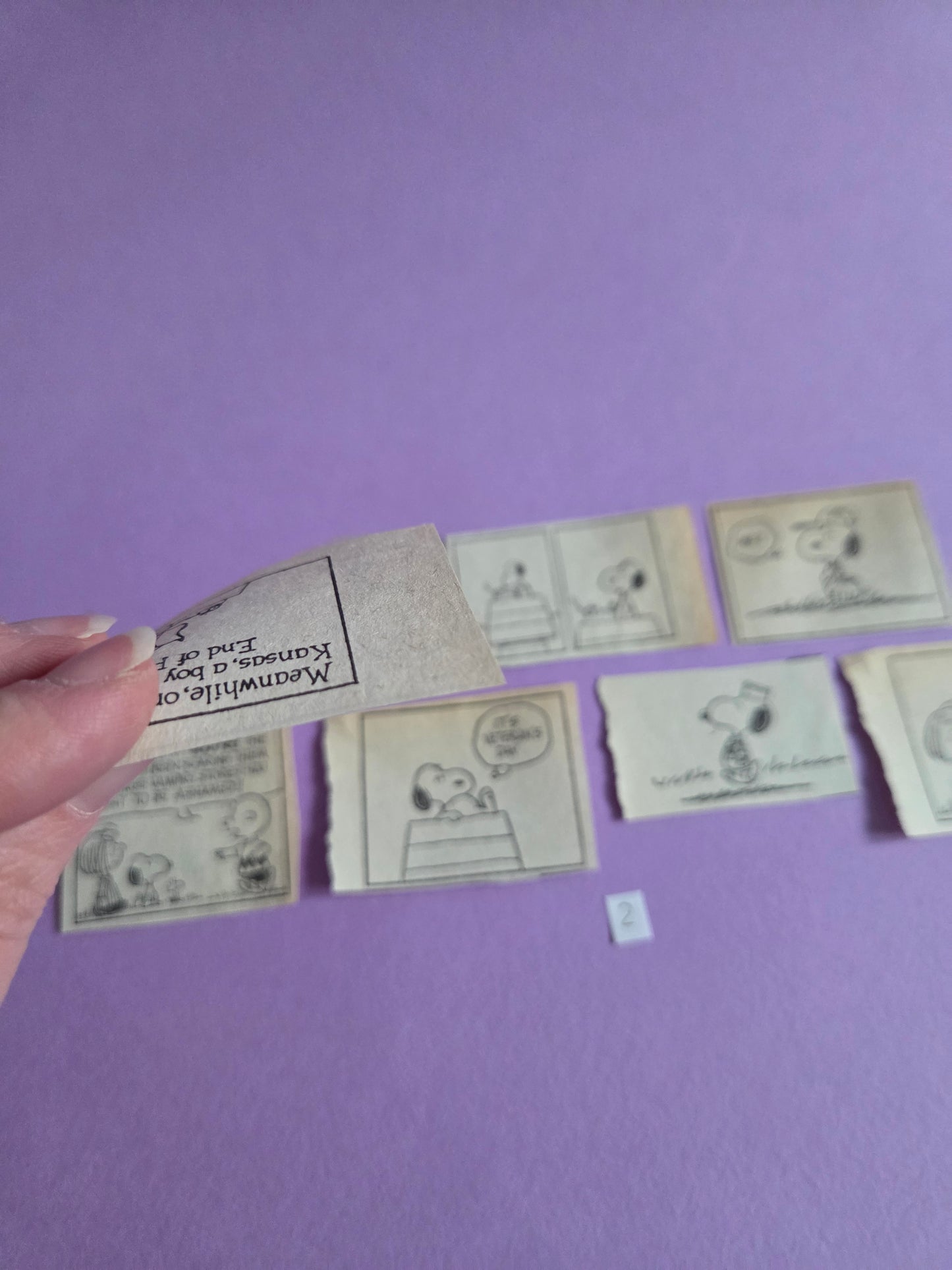 Vintage Snoopy SQUARE-CUT Ephemera - SET 2 | Repurposed Comic Book Pieces for Junk Journals & Scrapbooking | Limited Edition