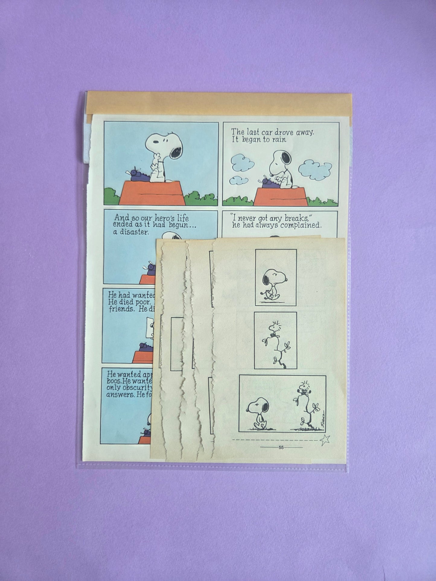 True Vintage Snoopy & Peanuts Paper Pack of 6 | Junk Journal Ephemera 02
