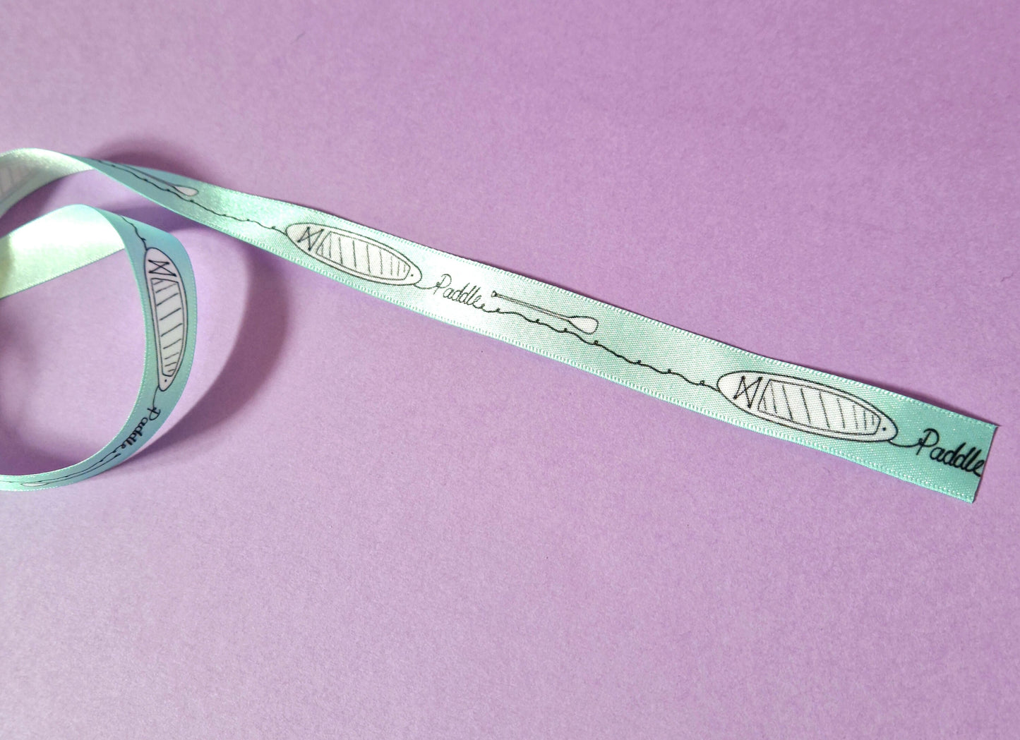 Paddle Boarding Pattern Print 15mm Satin Ribbon // pretty ribbon, paddleboarders, cake decoration, present gift wrapping