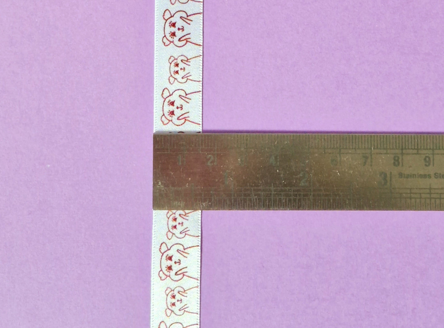 Hamster Chibi Pattern Print 15mm Satin Ribbon // pretty ribbon, craft accessories, cake decoration, present gift wrapping, guineapig