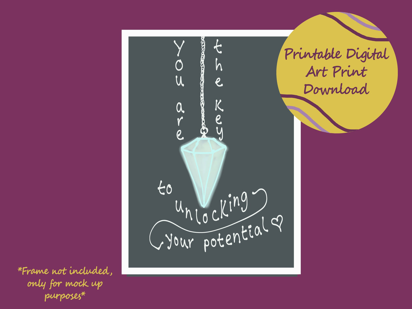 Crystal Print | Digital download, affirmation print