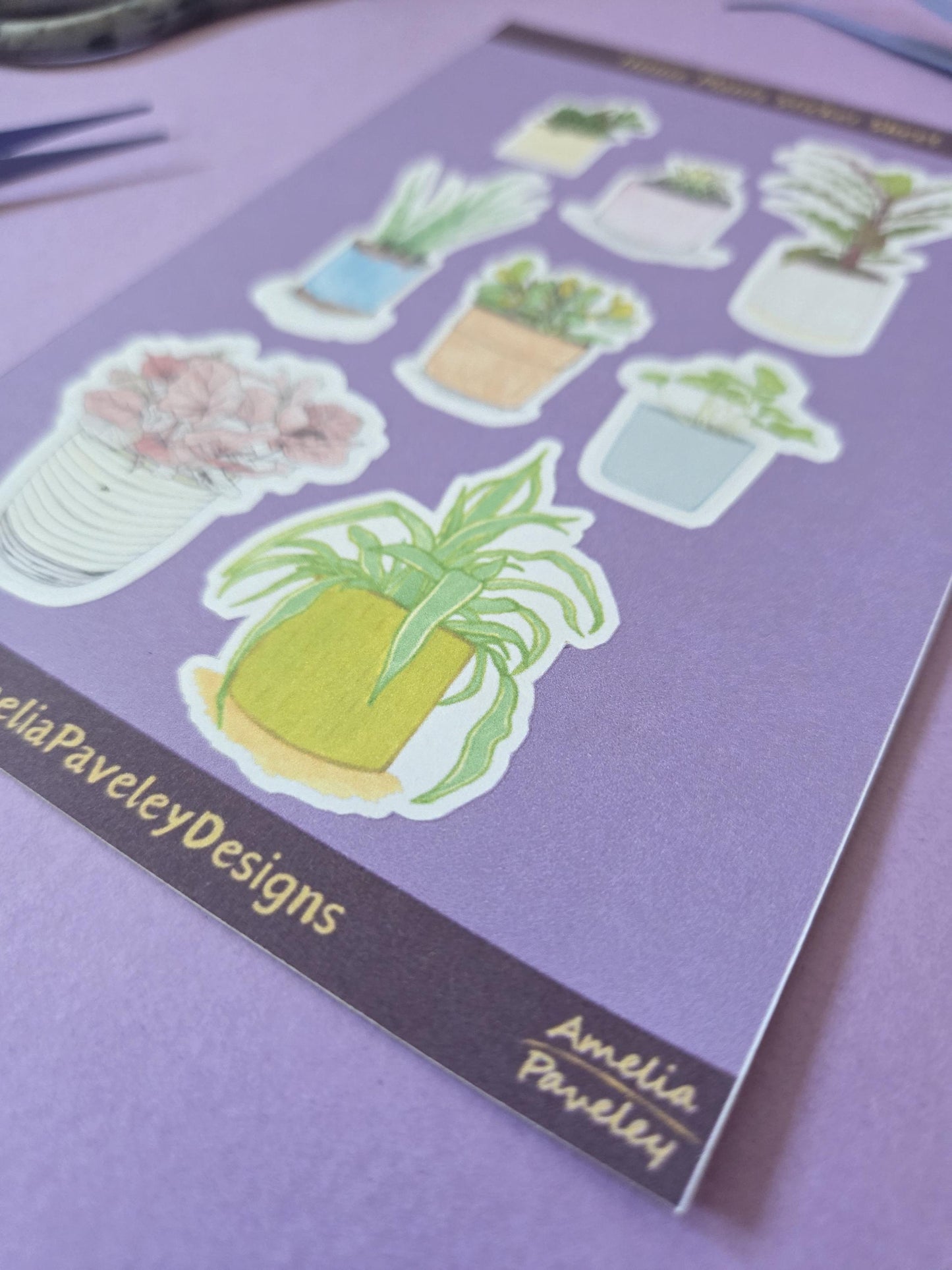 Simplistic House Plants Sticker Sheet