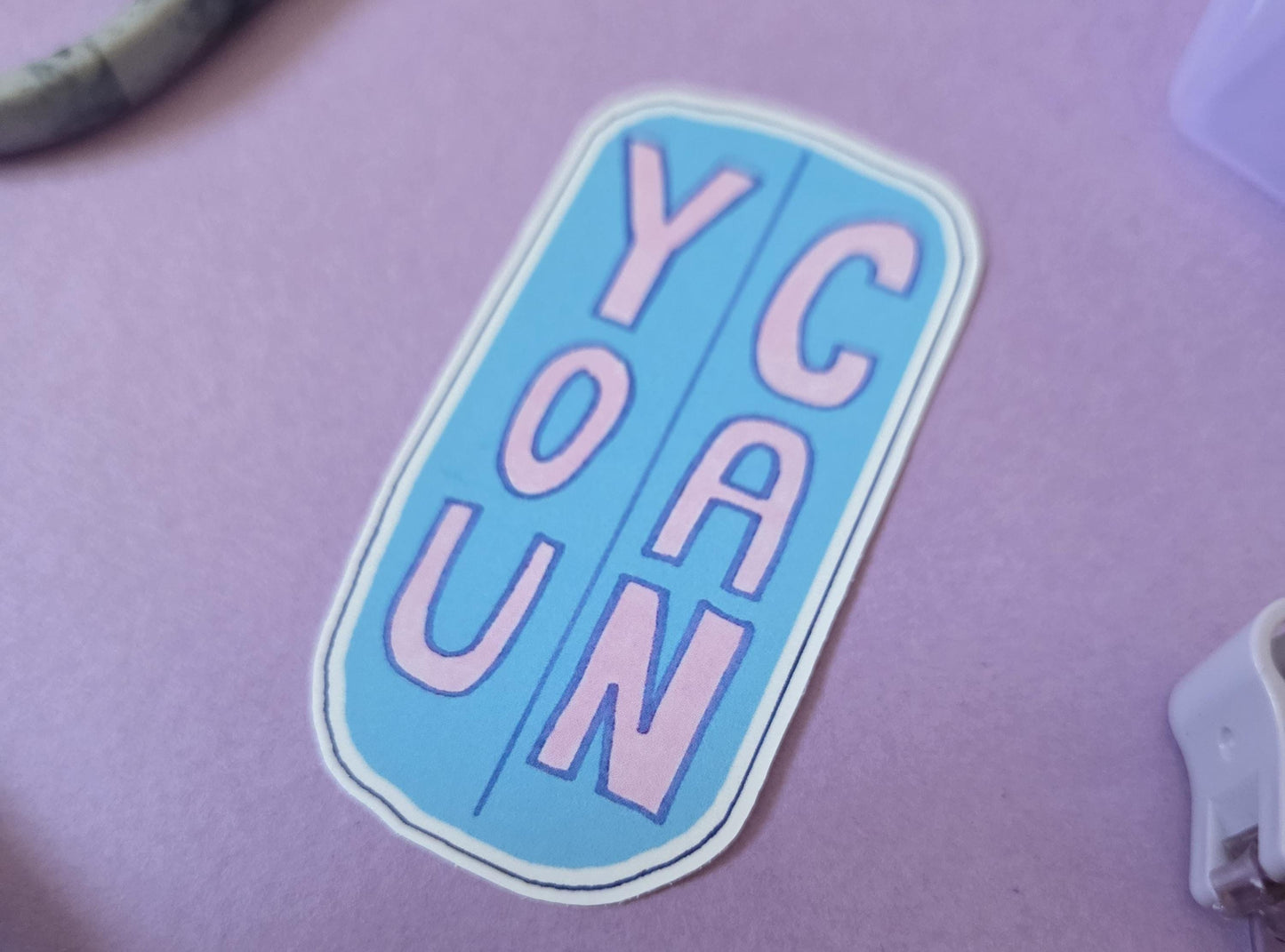 You Can Sticker – Motivational Die Cut Vinyl Sticker, Mental Health Affirmation, Positive Quote Sticker for Laptop, Water Bottle, Journaling
