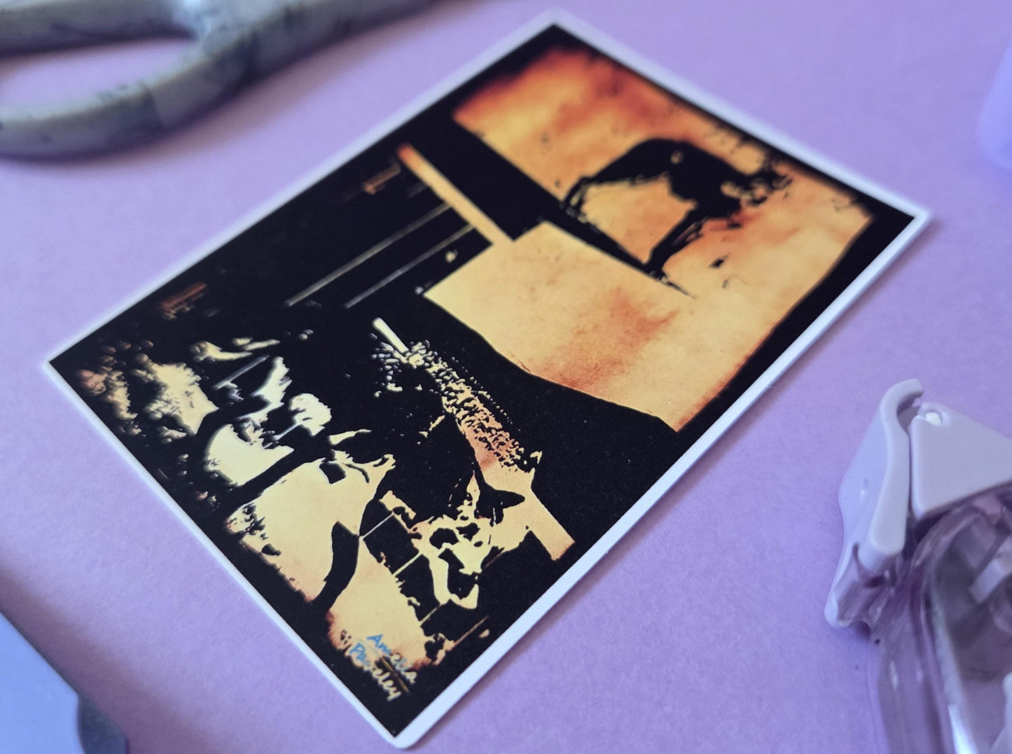 Grunge Wolf Sticker – Die Cut Wilderness Animal Decal, Dark Forest Aesthetic Laptop Sticker, Gothic Outdoor Art, Indie Individual Sticker