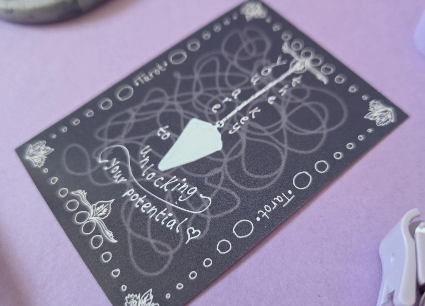 Pendulum Tarot Die Cut Sticker – 'You Are the Key to Unlocking Your Potential' Spiritual Quote, Witchy Aesthetic, Journal & Scrapbook Decor