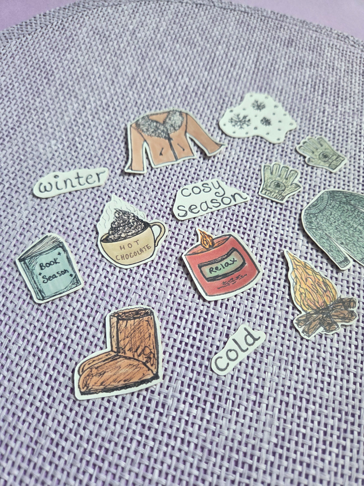 Winter Cosy Season Matte Sticker Pack | Cosy Winter & Junk Journal Stickers