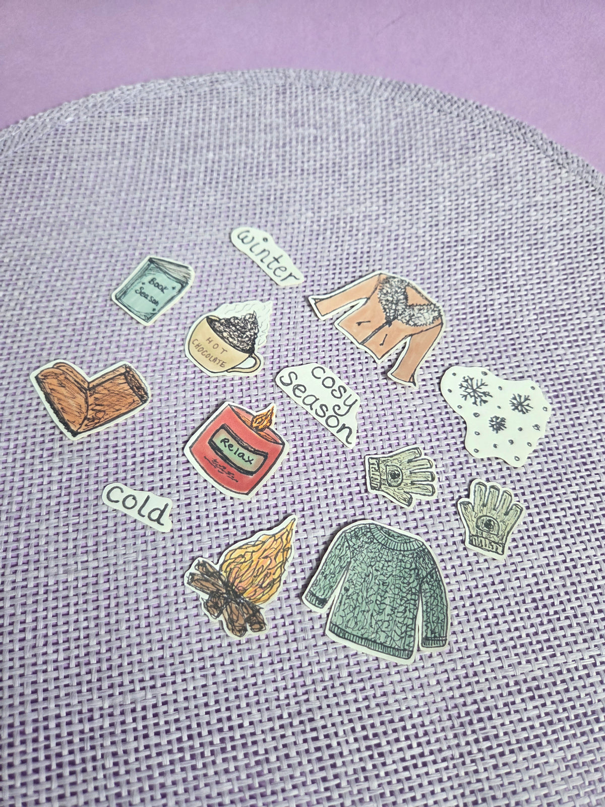 Winter Cosy Season Matte Sticker Pack | Cosy Winter & Junk Journal Stickers