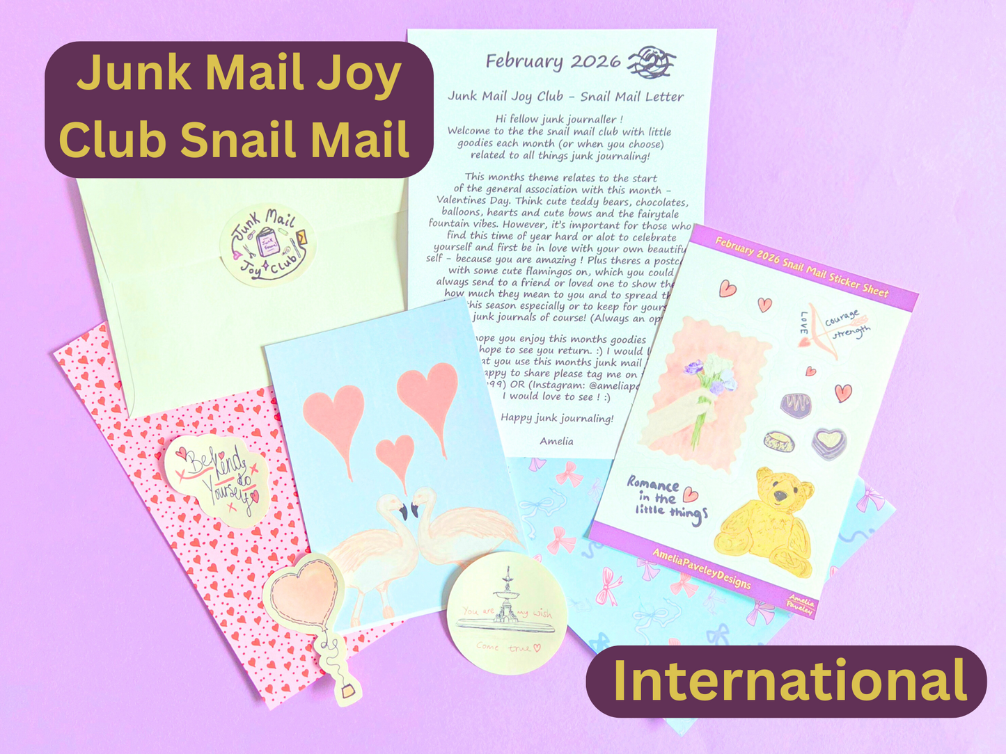 Amelia's Junk Mail Joy Club - Snail Mail ✨️ - International - Februarys