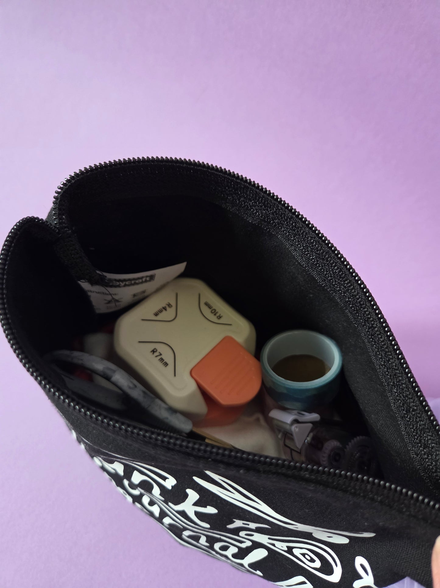 Junk Journal Supplies Cotton Pouch: Zippered Storage Bag Pencil Case