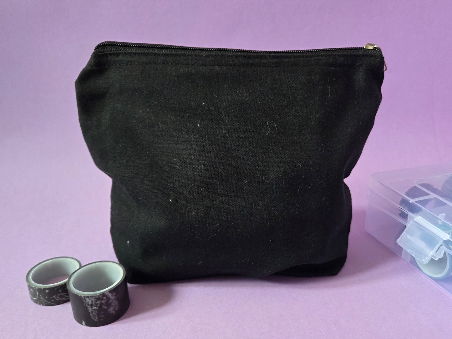 Junk Journal Supplies Cotton Pouch: Zippered Storage Bag Pencil Case