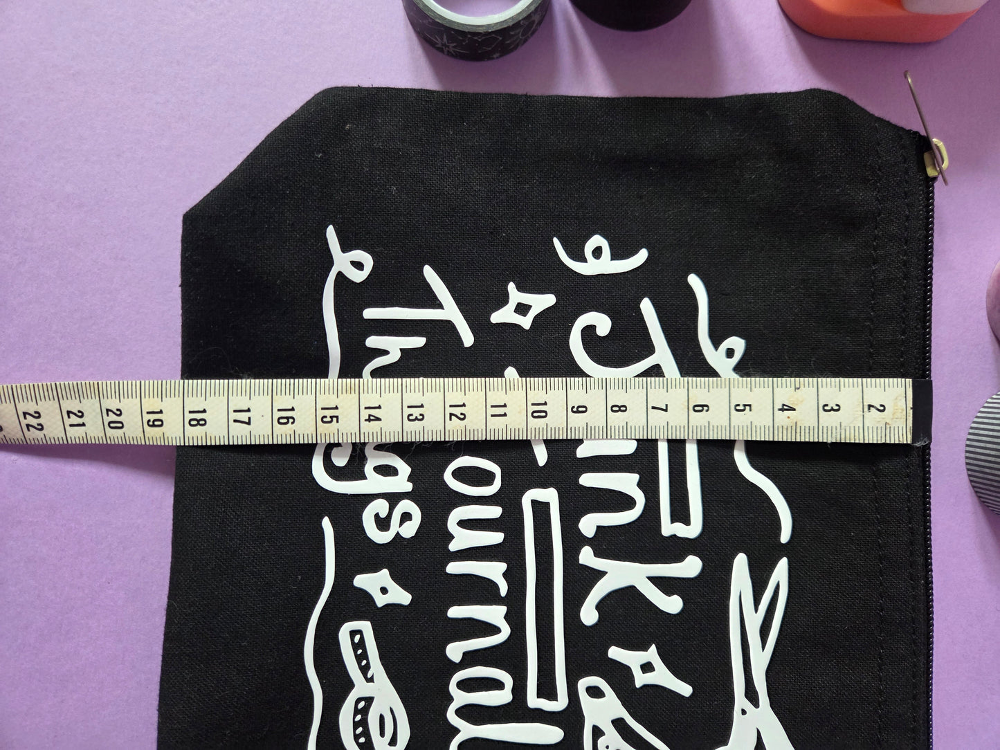 Junk Journal Supplies Cotton Pouch: Zippered Storage Bag Pencil Case