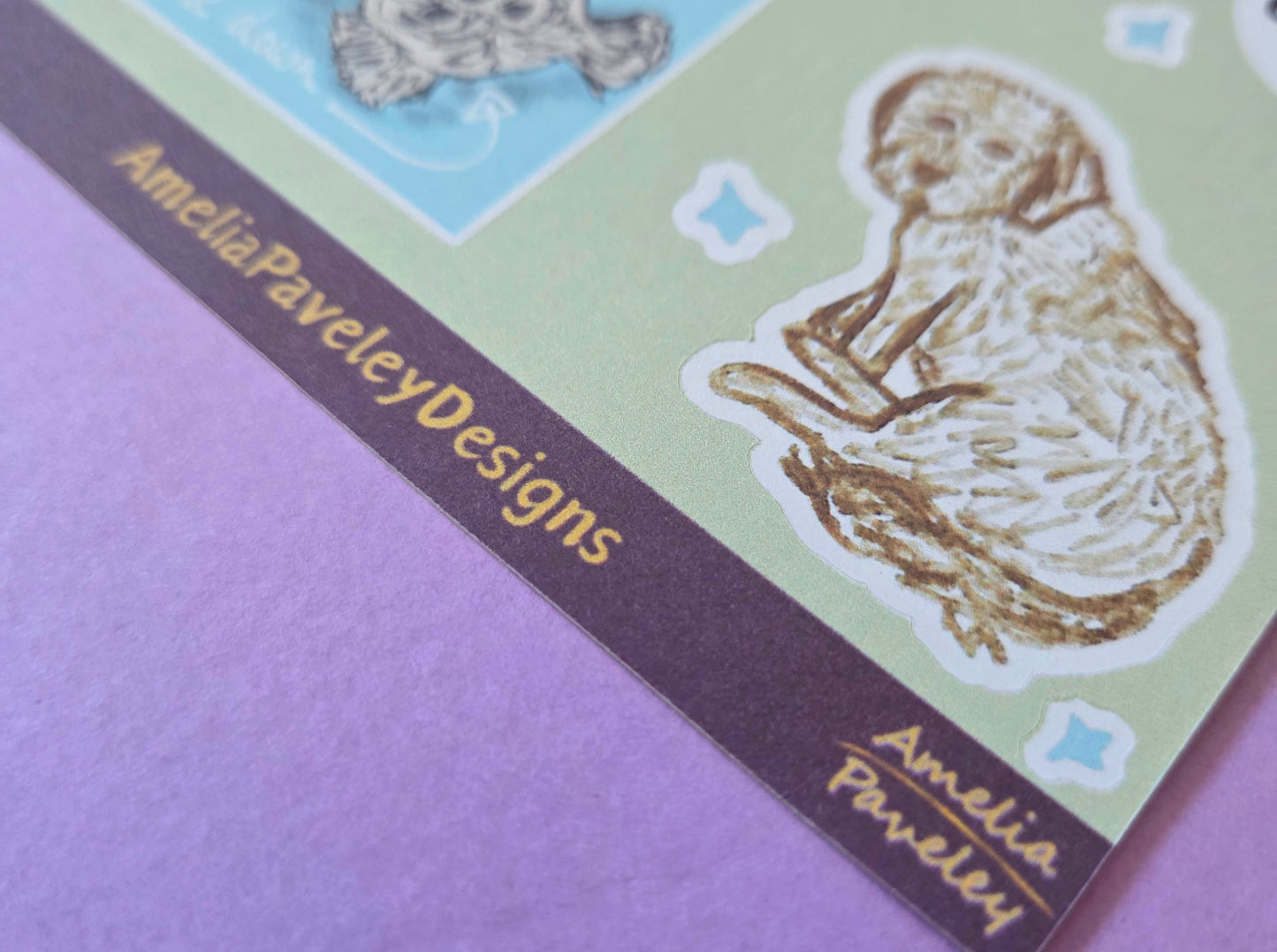 Fluffy Dogs Sticker Sheet: Cavapoo & Cockapoo Sticker Sheet