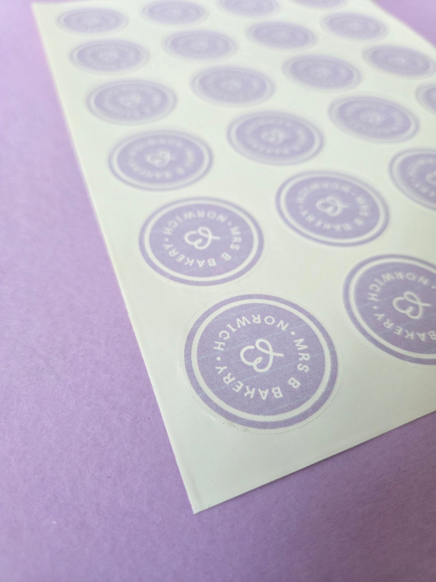 Custom Logo Stickers 37mm - 24 Round Business Stickers, Personalized Circle Labels, Branding Sticker Sheet, Small Business Packaging Labels