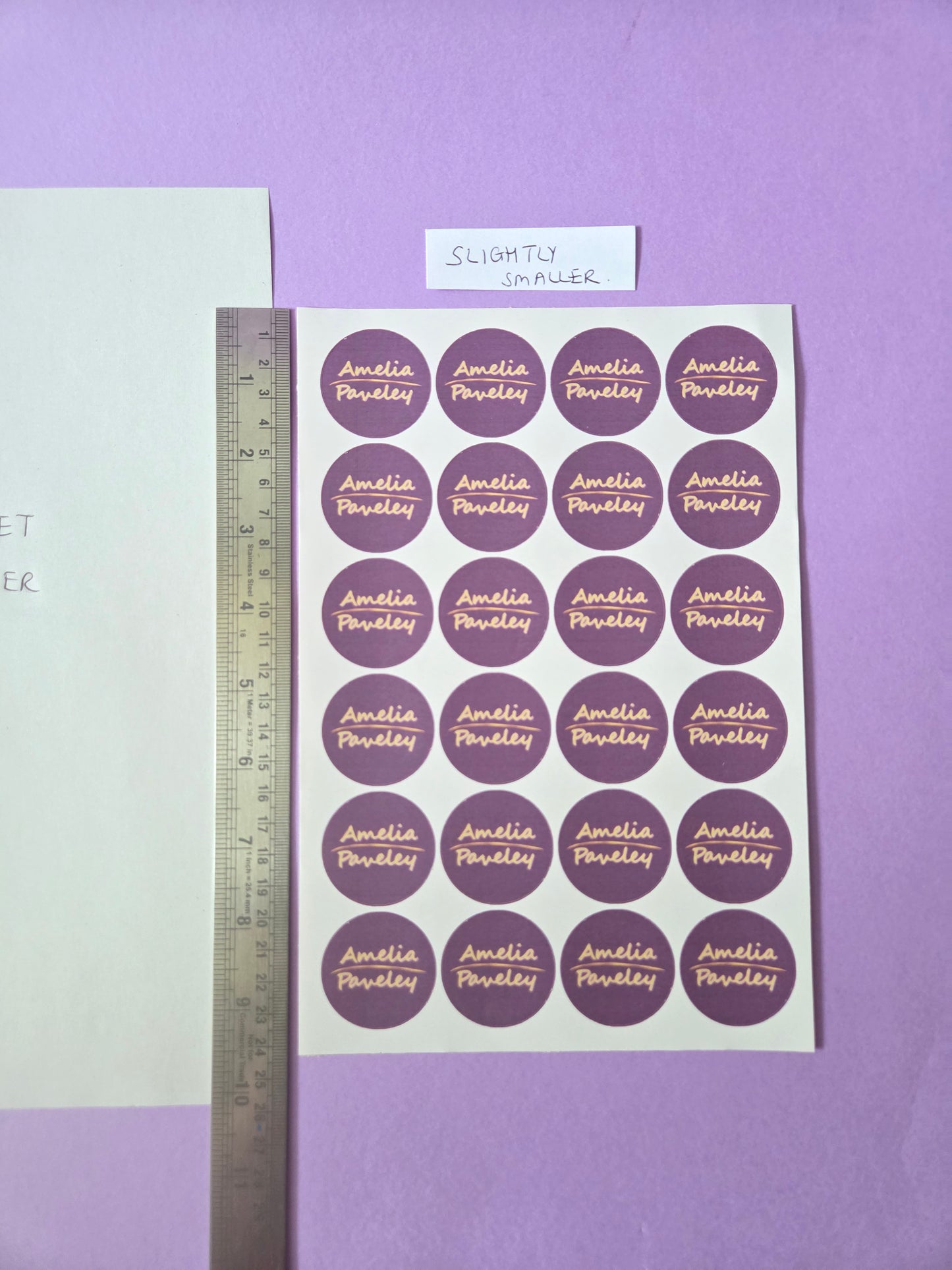 Custom Logo Stickers 37mm - 24 Round Business Stickers, Personalized Circle Labels, Branding Sticker Sheet, Small Business Packaging Labels