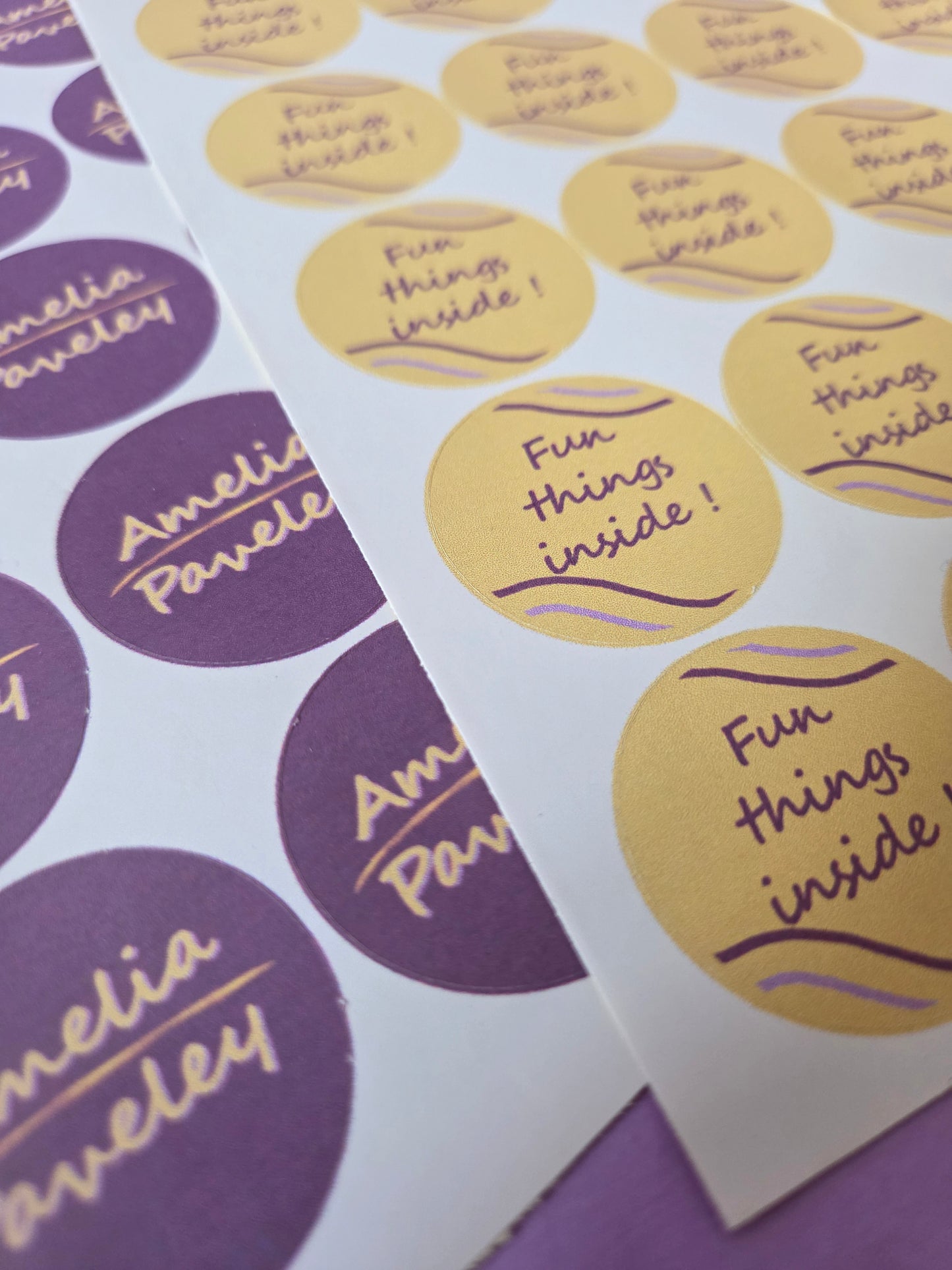 Custom Logo Stickers 37mm - 24 Round Business Stickers, Personalized Circle Labels, Branding Sticker Sheet, Small Business Packaging Labels