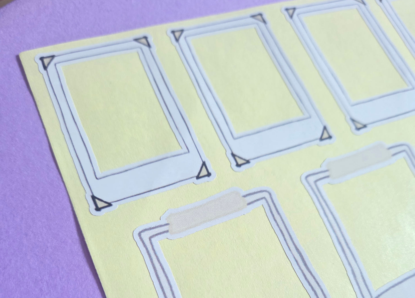 Polaroid Frame Stickers A5 Sheet Design 1 | Journal Scrapbook Stickers | Printable Photo Frame Stickers for Crafts | Planner Decor | Cute Polaroid Frames