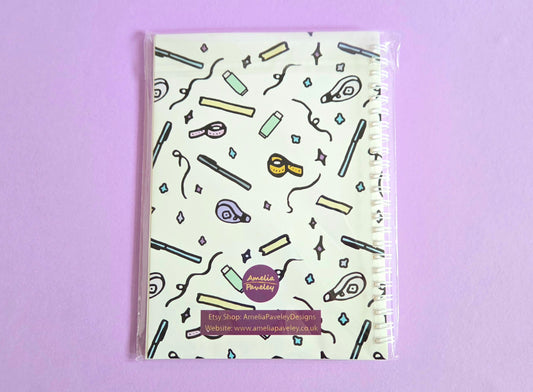 A5 "Sticker Stash" Reusable Sticker Book – 50 Page Wax Release Paper Album for Organising Stickers | Spiral Sticker Storage Notebook