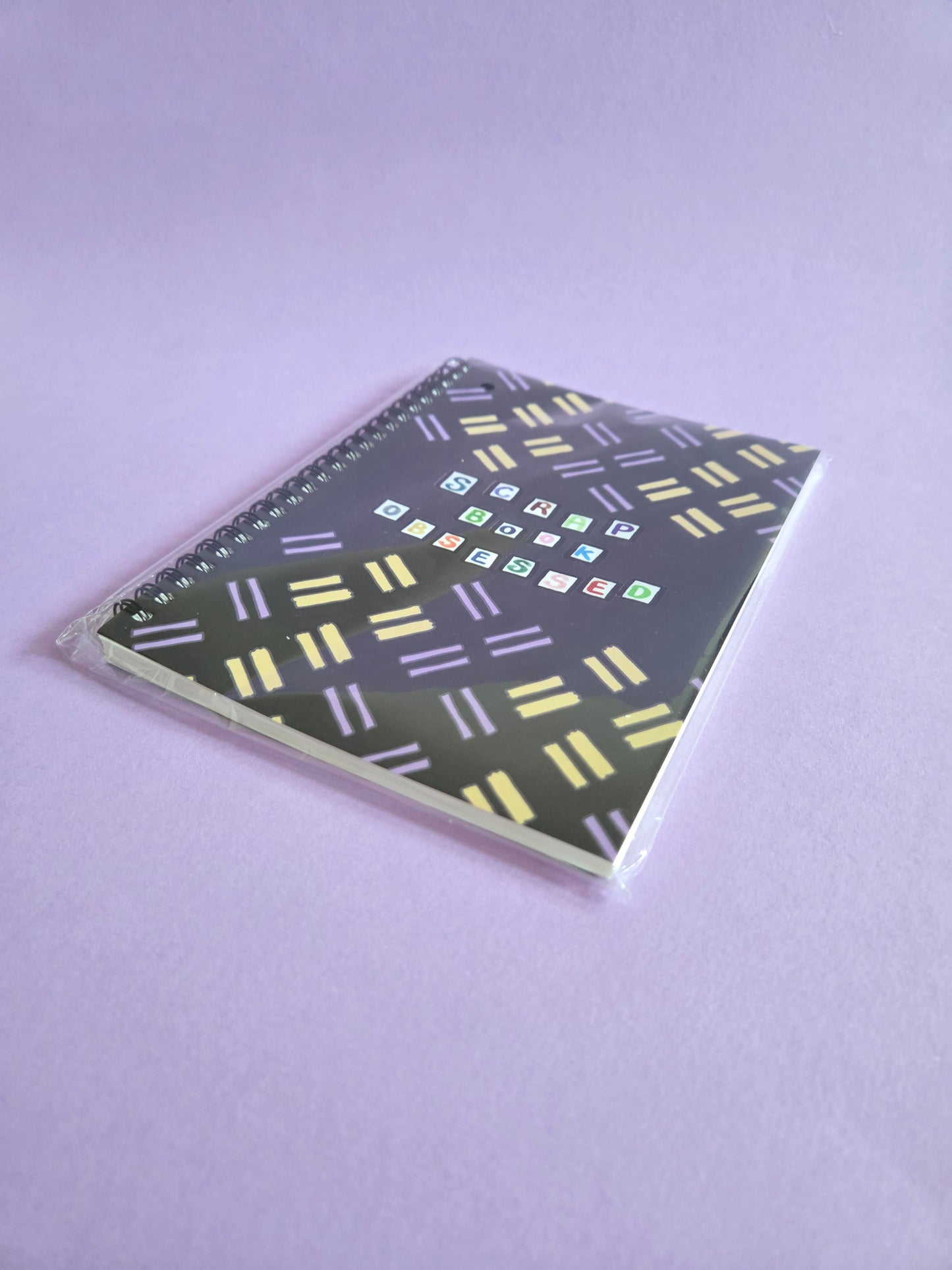 A5 "Scrapbook Obsessed" Reusable Sticker Book – 50 Page Wax Release Paper Album for Organising Stickers | Spiral Sticker Storage Notebook