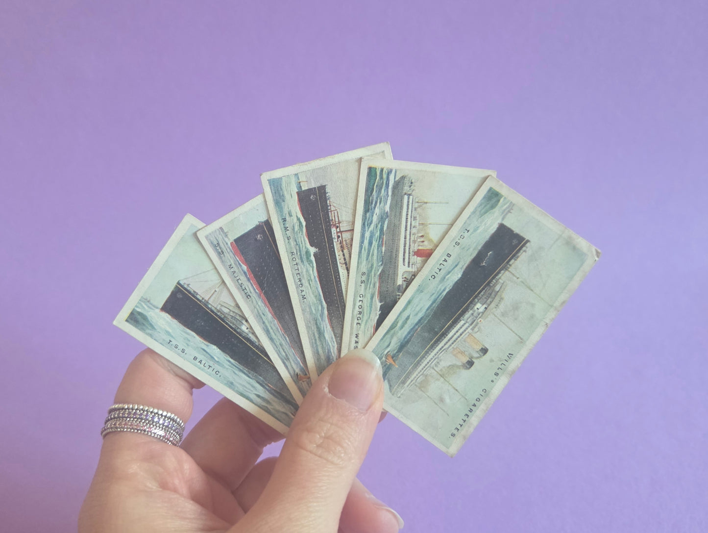 Merchant Ships Vintage Cigarette & Tea Card Mini Bundle 1 – Collectible Ephemera for Junk Journals, Scrapbooks & Collage Art