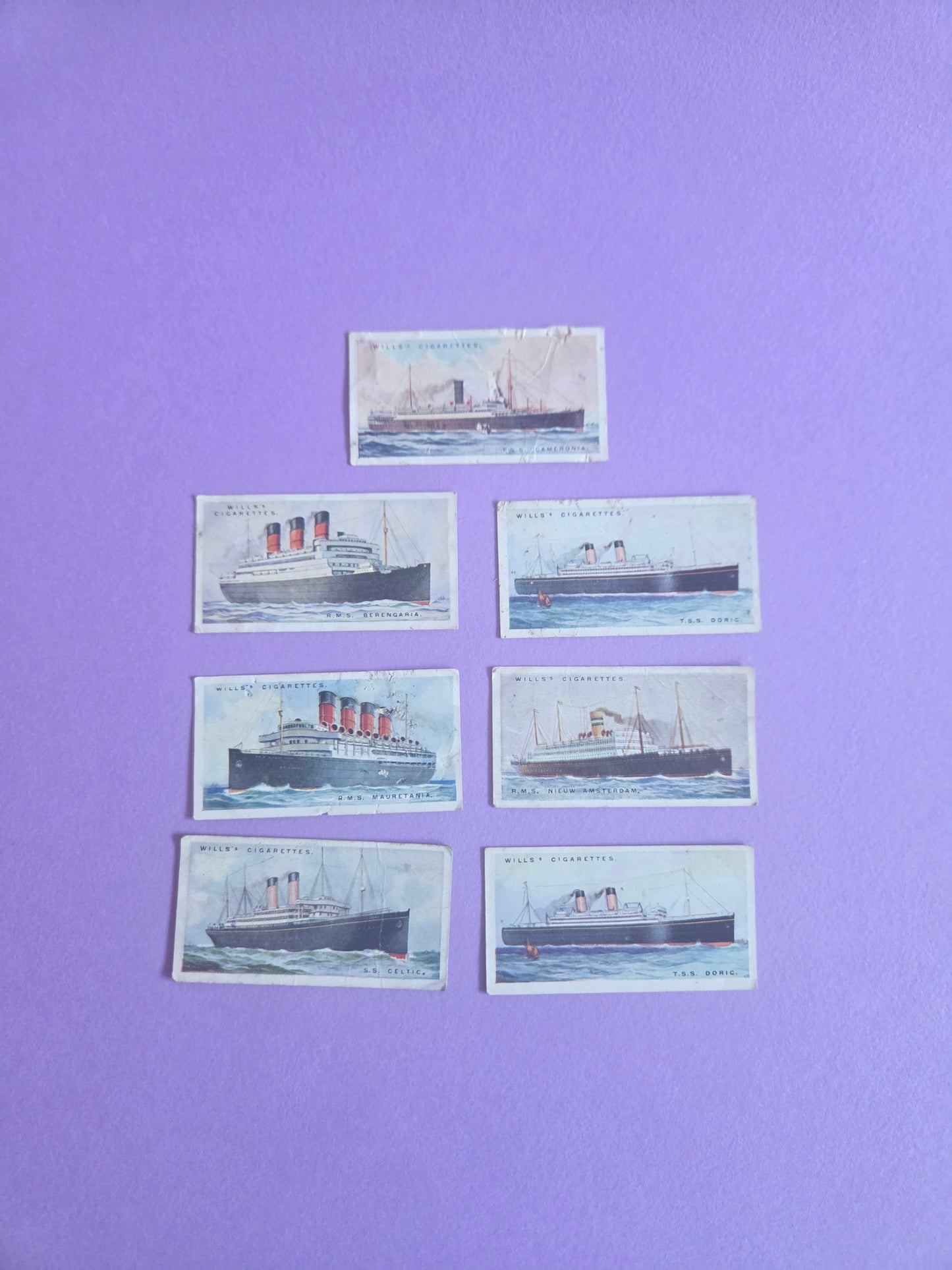 Merchant Ships Vintage Cigarette & Tea Card Mini Bundle 2 – Collectible Ephemera for Junk Journals, Scrapbooks & Collage Art