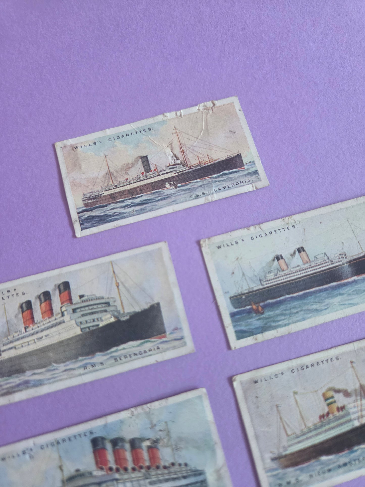 Merchant Ships Vintage Cigarette & Tea Card Mini Bundle 2 – Collectible Ephemera for Junk Journals, Scrapbooks & Collage Art