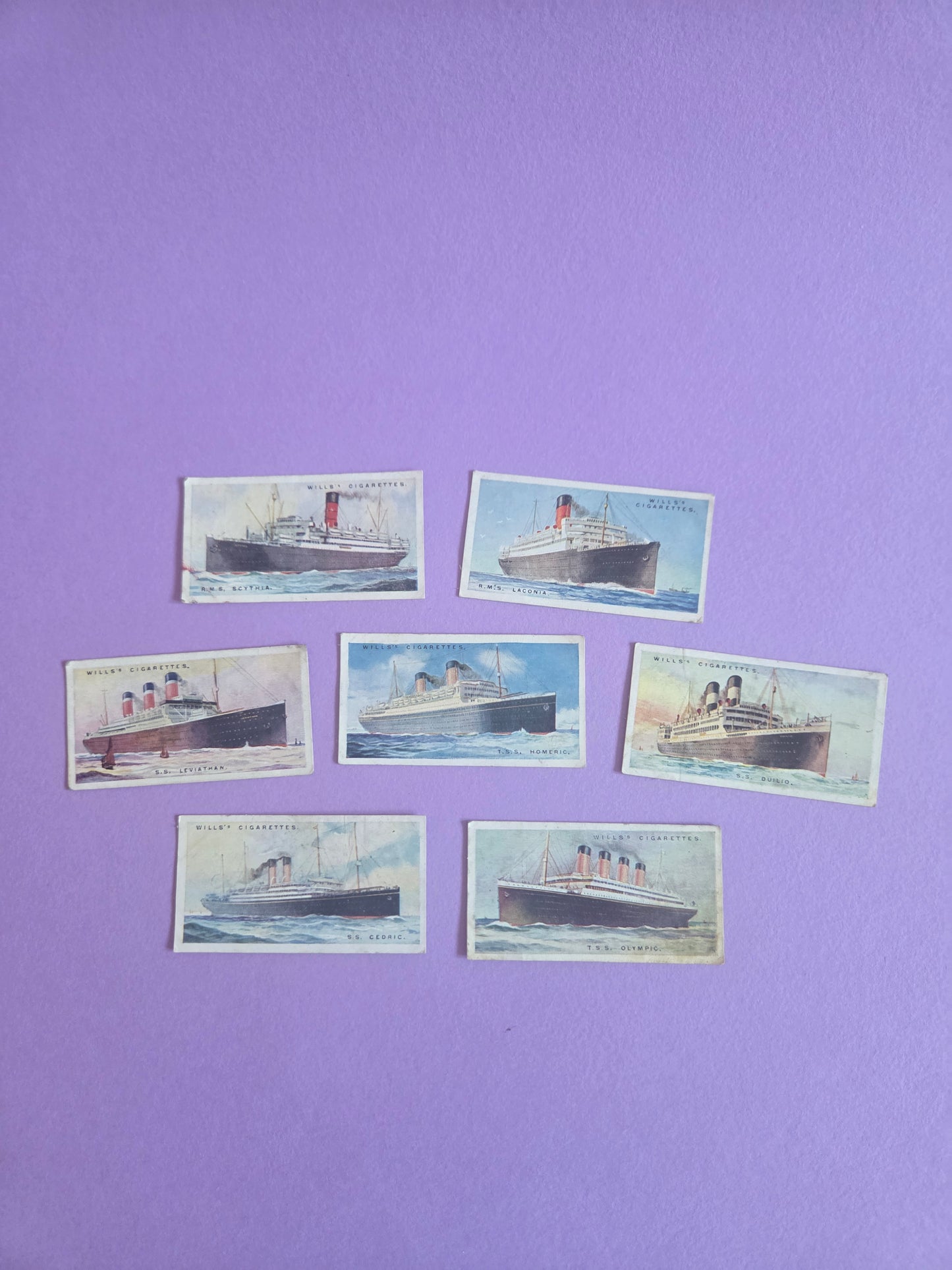Merchant Ships Vintage Cigarette & Tea Card Mini Bundle 3 – Collectible Ephemera for Junk Journals, Scrapbooks & Collage Art