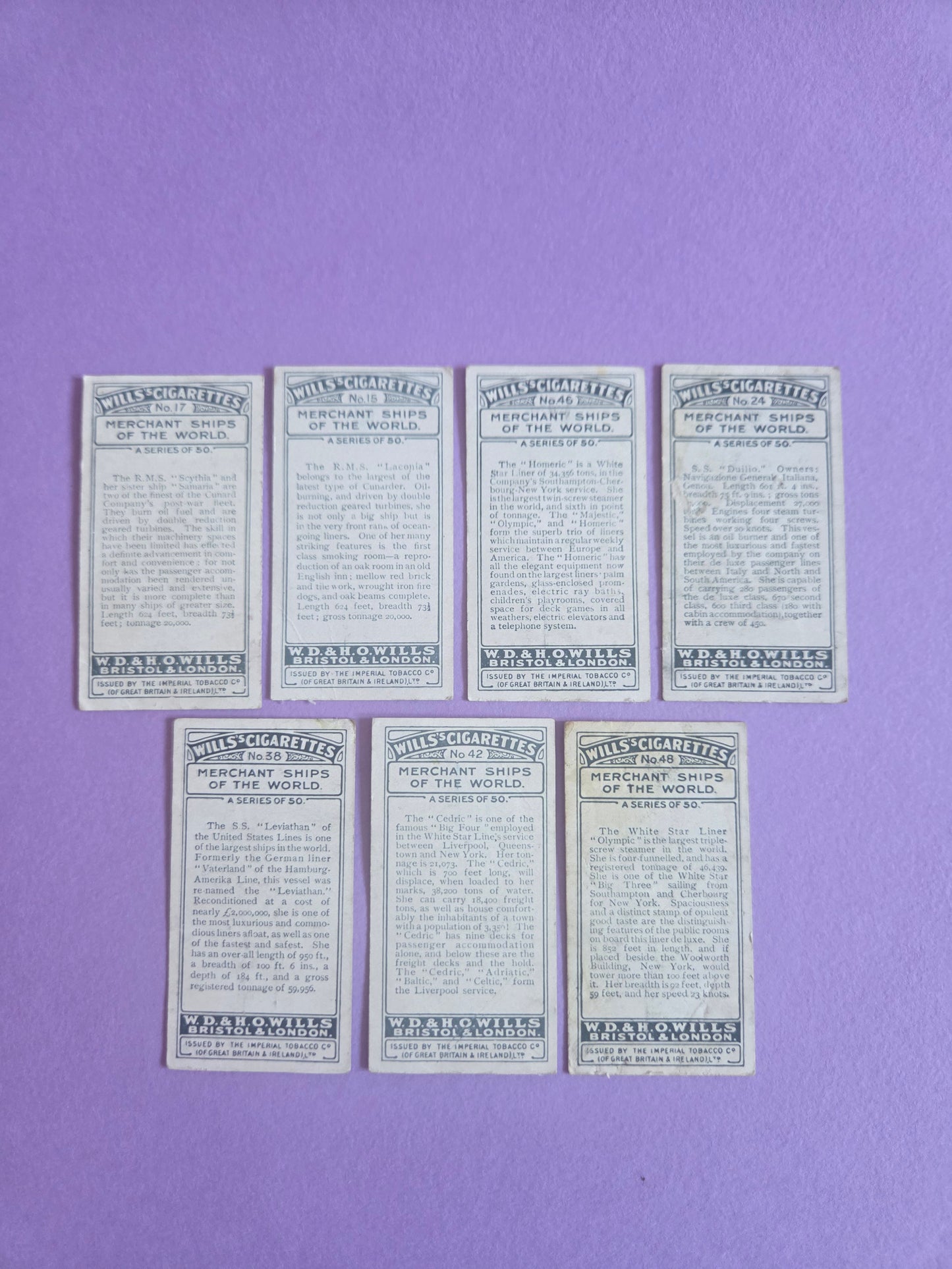 Merchant Ships Vintage Cigarette & Tea Card Mini Bundle 3 – Collectible Ephemera for Junk Journals, Scrapbooks & Collage Art