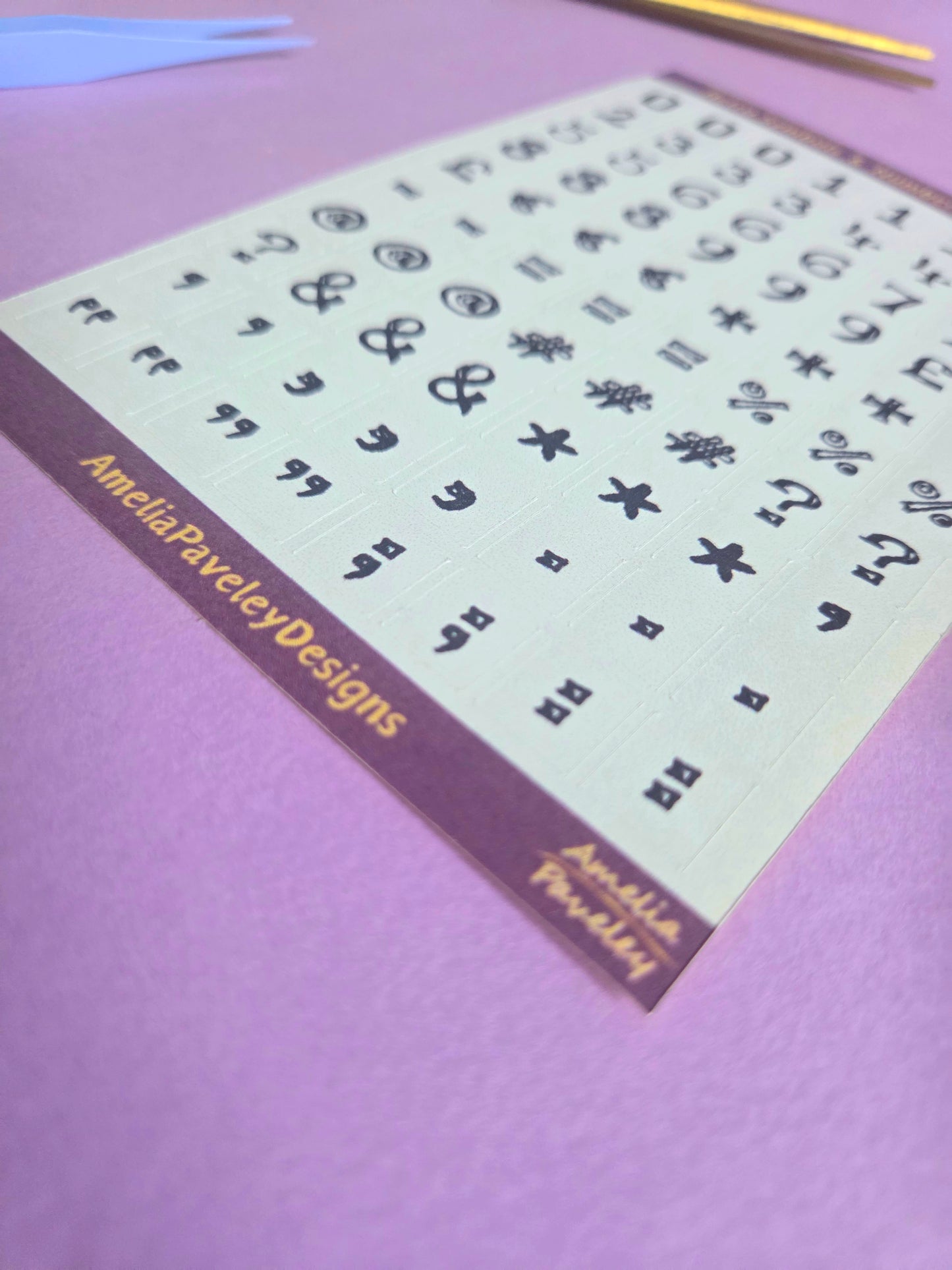 Retro Numbers & Symbols Sticker Sheet | Vintage Style Number Stickers for Journaling, Scrapbooking & Crafts