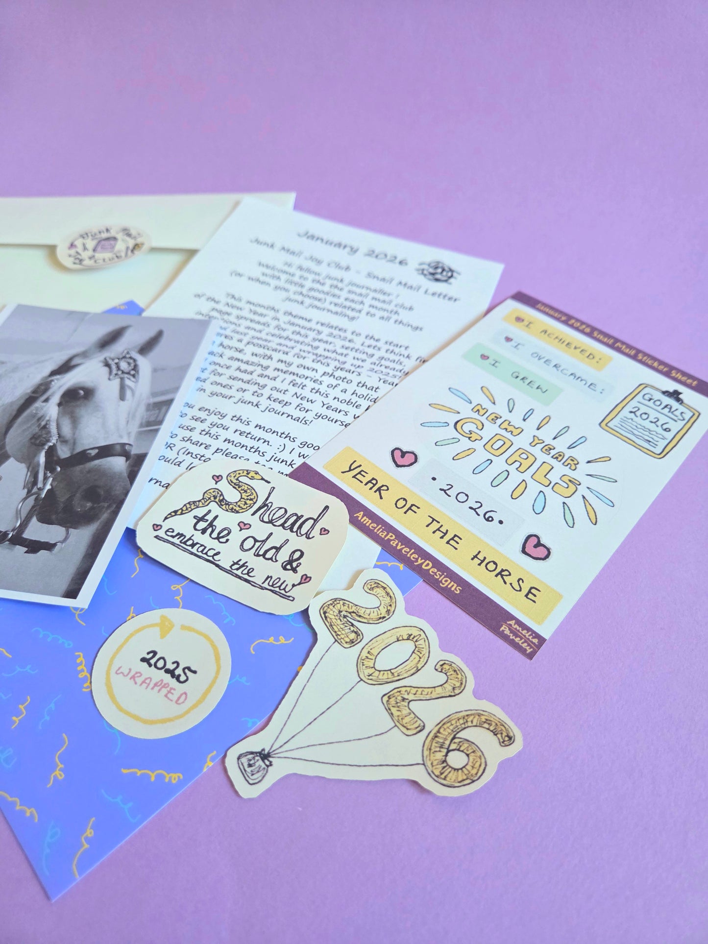 Amelia's Junk Mail Joy Club - Snail Mail ✨️ - UK - January’s Year Of The Horse 🐎