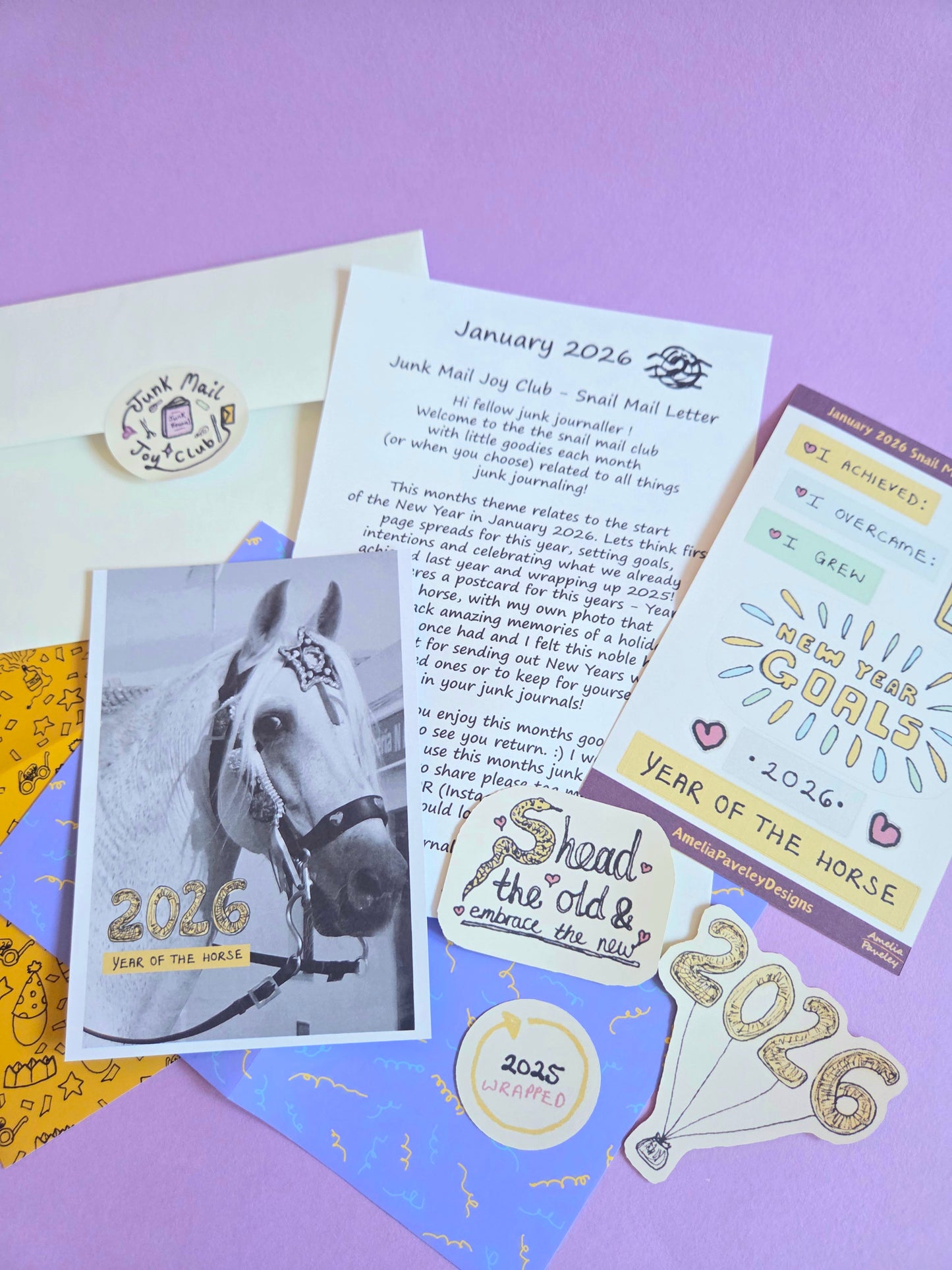 Amelia's Junk Mail Joy Club - Snail Mail ✨️ - UK - January’s Year Of The Horse 🐎