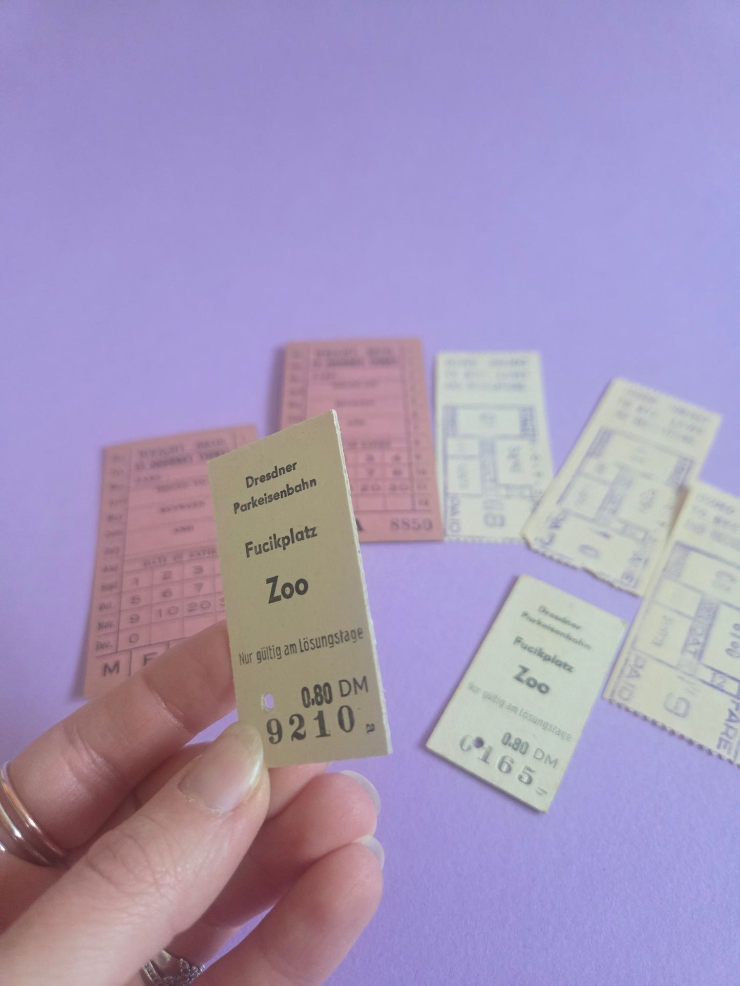 Vintage Bus & German Zoo Tickets Ephemera Set | Antique Travel Paper for Junk Journals