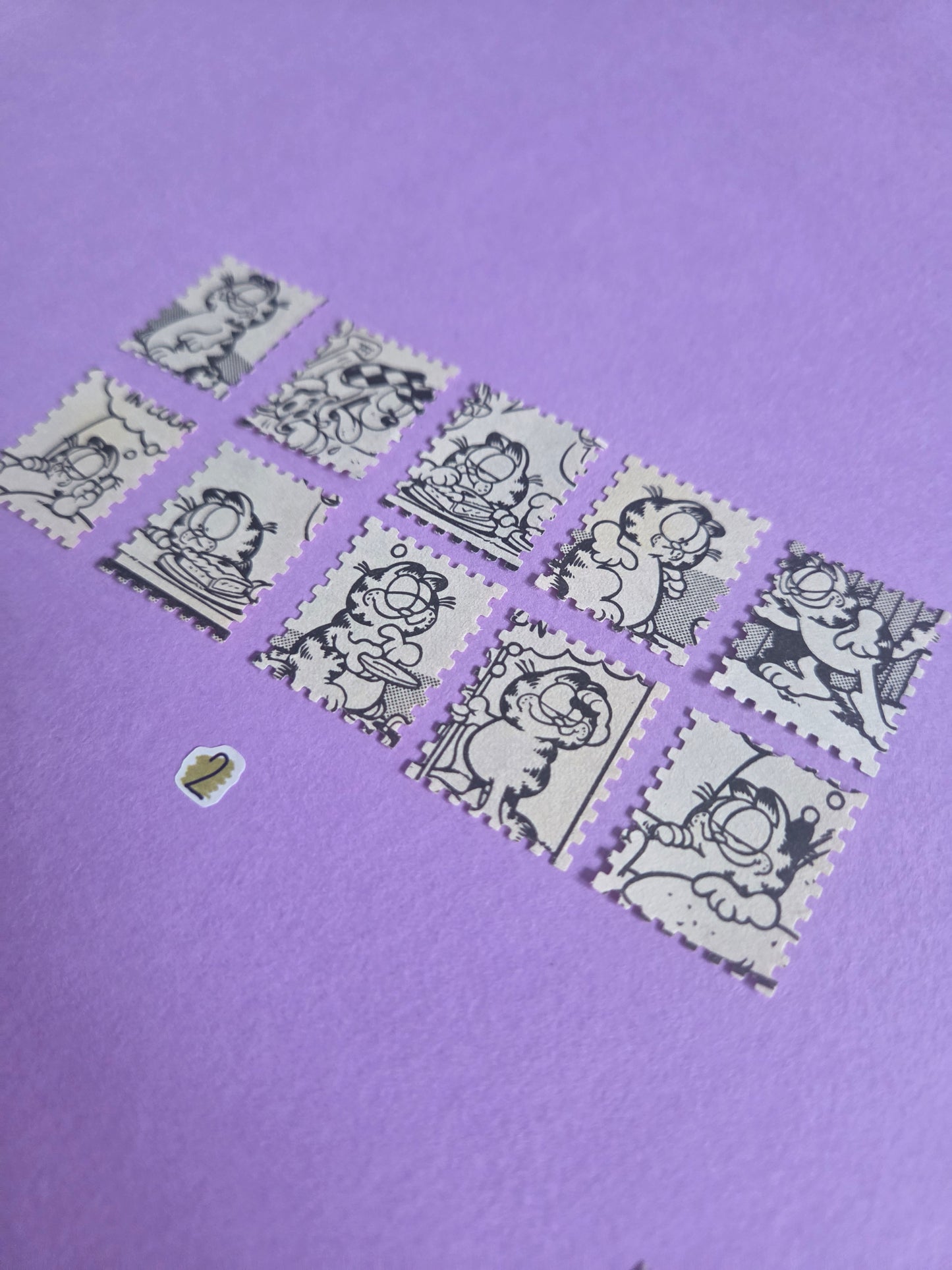 Vintage Garfield Stamp-Cut Ephemera - SET 2 | Repurposed Comic Book Pieces for Junk Journals & Scrapbooking | Limited Sets