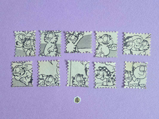 Vintage Garfield Stamp-Cut Ephemera - SET 4 | Repurposed Comic Book Pieces for Junk Journals & Scrapbooking | Limited Sets