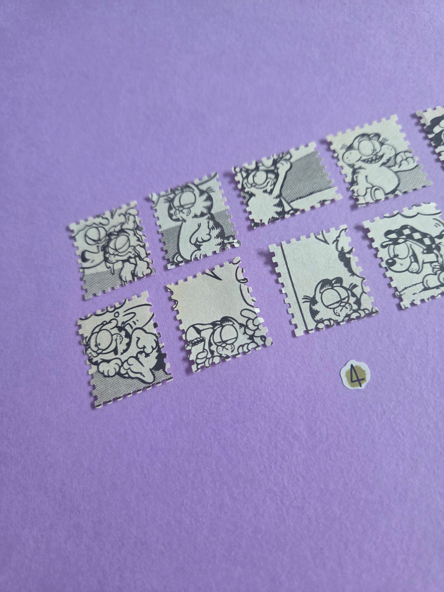 Vintage Garfield Stamp-Cut Ephemera - SET 4 | Repurposed Comic Book Pieces for Junk Journals & Scrapbooking | Limited Sets