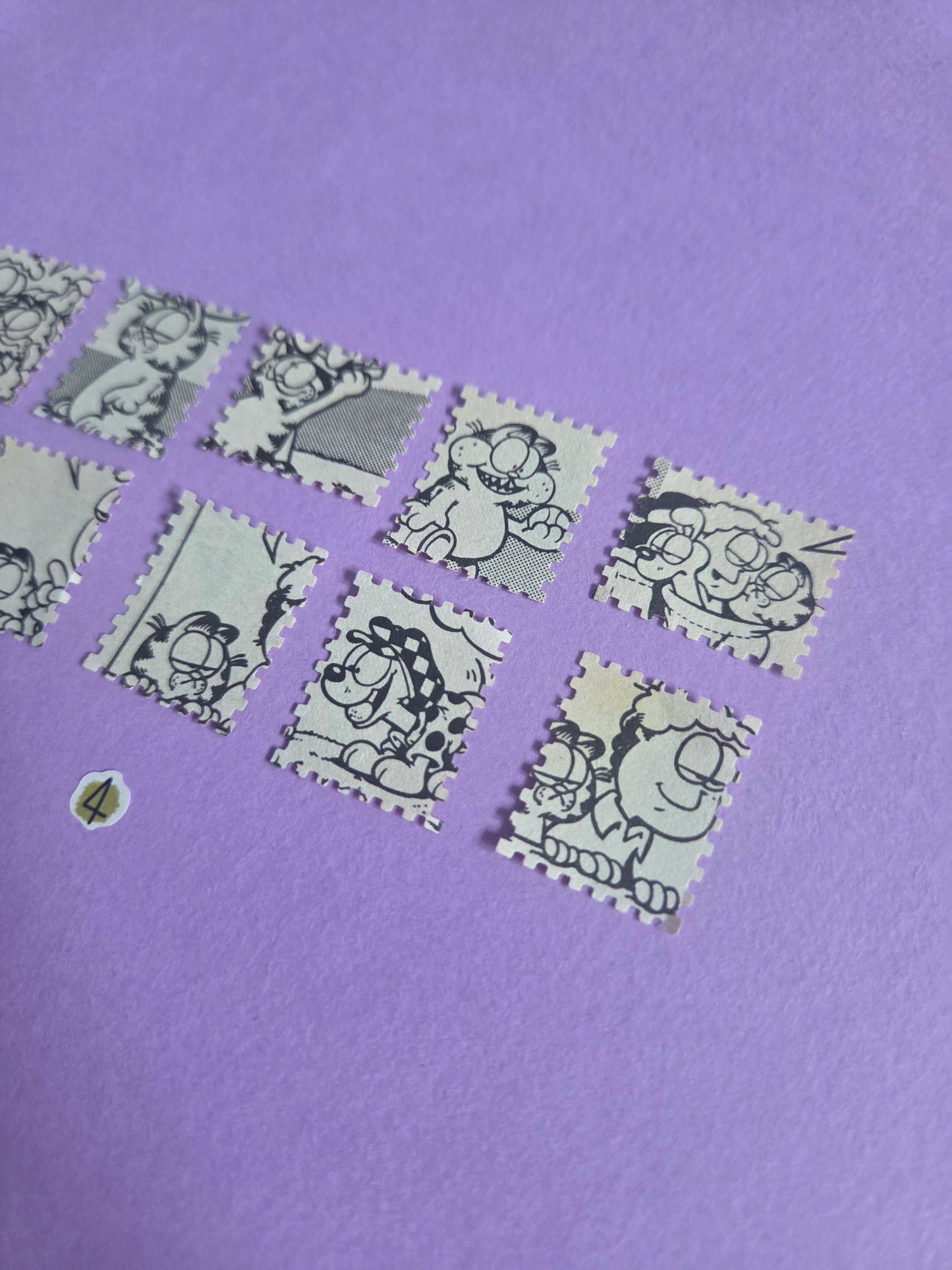 Vintage Garfield Stamp-Cut Ephemera - SET 4 | Repurposed Comic Book Pieces for Junk Journals & Scrapbooking | Limited Sets