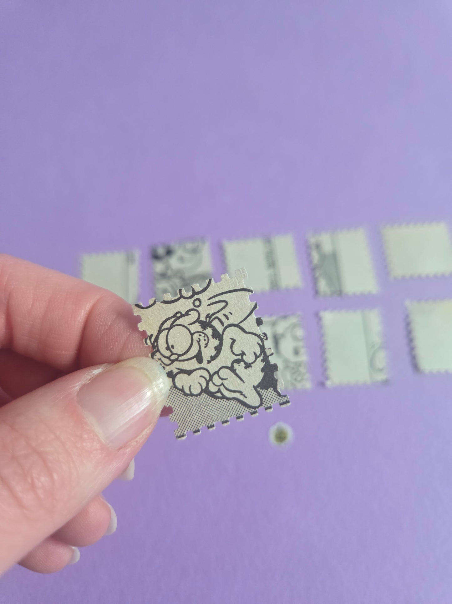 Vintage Garfield Stamp-Cut Ephemera - SET 4 | Repurposed Comic Book Pieces for Junk Journals & Scrapbooking | Limited Sets