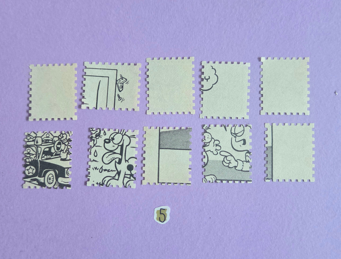 Vintage Garfield Stamp-Cut Ephemera - SET 5 | Repurposed Comic Book Pieces for Junk Journals & Scrapbooking | Limited Sets