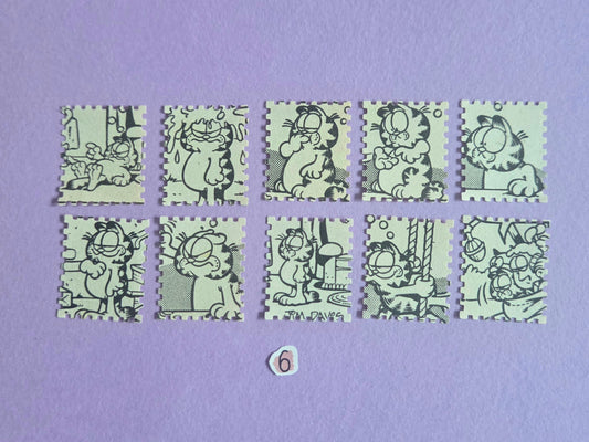 Vintage Garfield Stamp-Cut Ephemera - SET 6 | Repurposed Comic Book Pieces for Junk Journals & Scrapbooking | Limited Sets