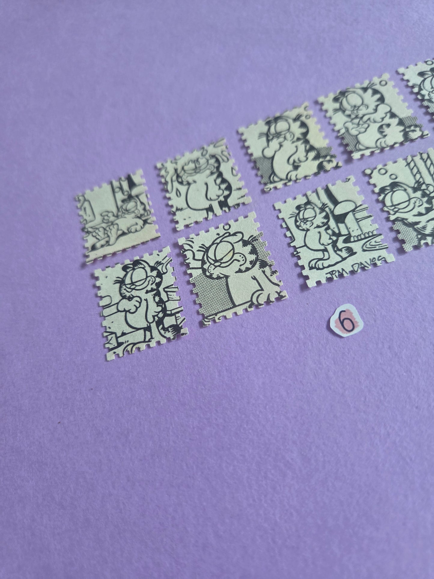 Vintage Garfield Stamp-Cut Ephemera - SET 6 | Repurposed Comic Book Pieces for Junk Journals & Scrapbooking | Limited Sets