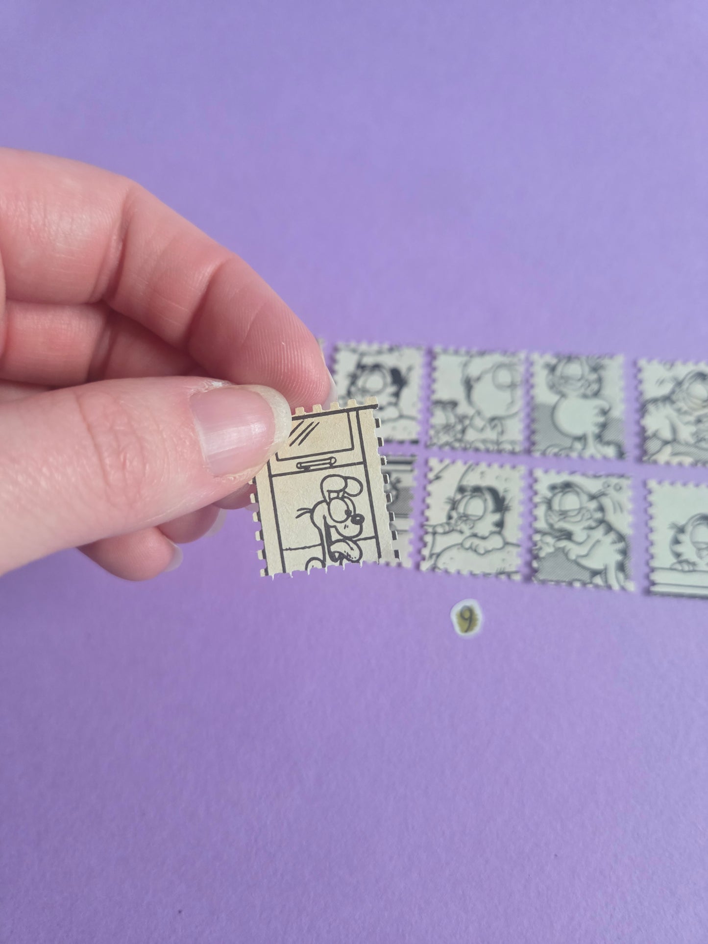 Vintage Garfield Stamp-Cut Ephemera - SET 9 | Repurposed Comic Book Pieces for Junk Journals & Scrapbooking | Limited Sets