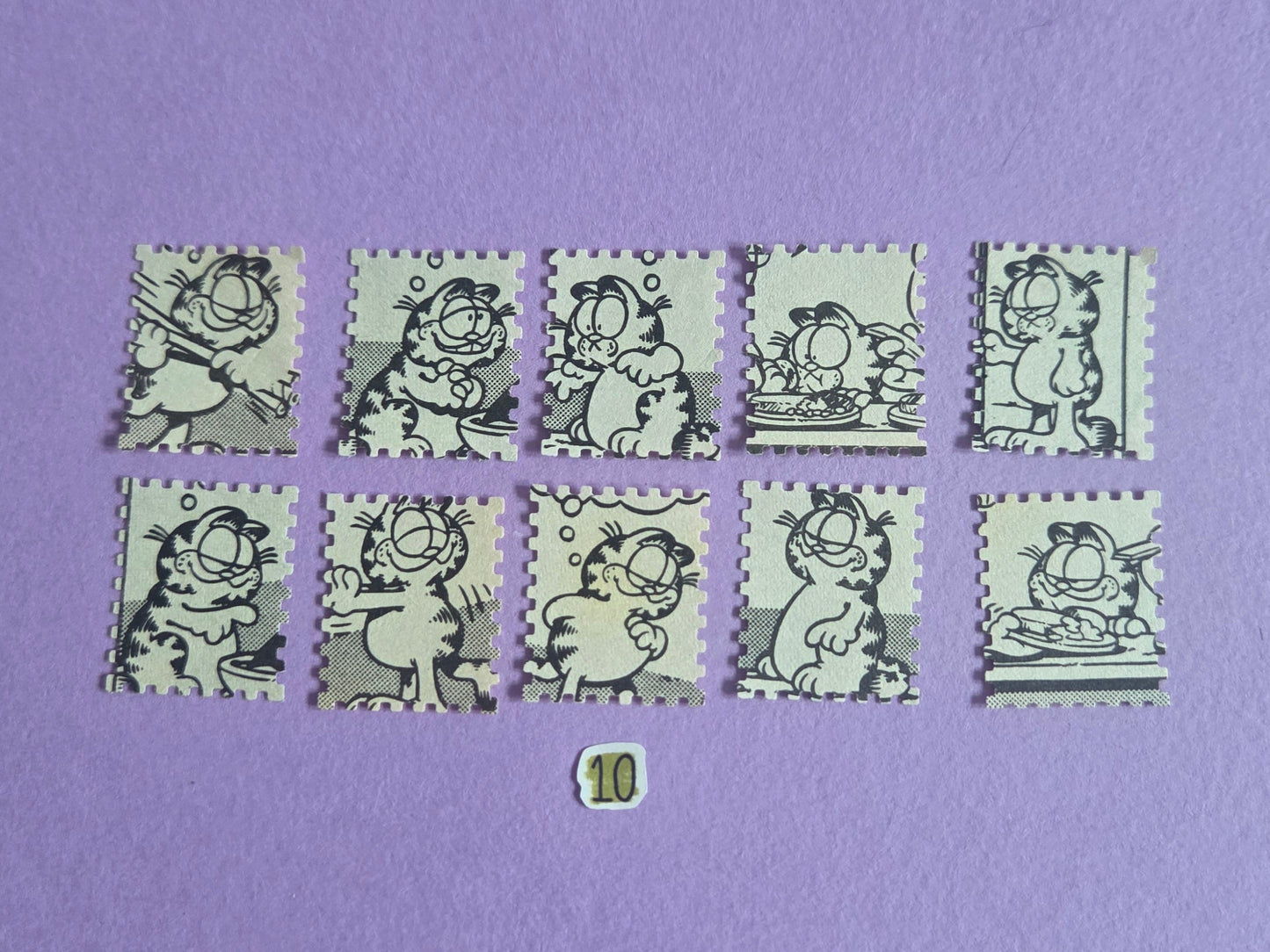 Vintage Garfield Stamp-Cut Ephemera - SET 10 | Repurposed Comic Book Pieces for Junk Journals & Scrapbooking | Limited Sets