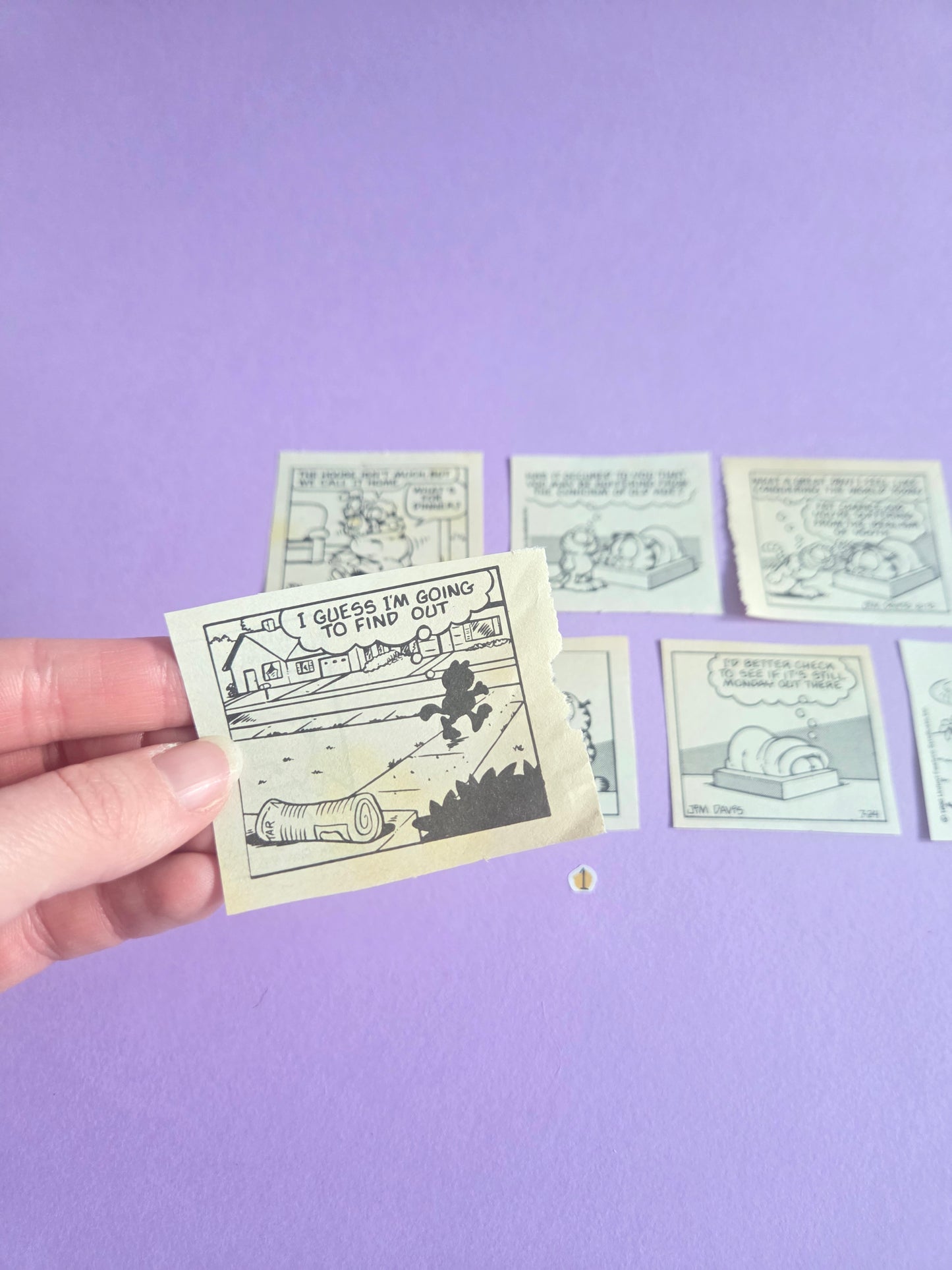 Vintage Garfield SQUARE-CUT Ephemera - SET 1 | Repurposed Comic Book Pieces for Junk Journals & Scrapbooking | Limited Edition