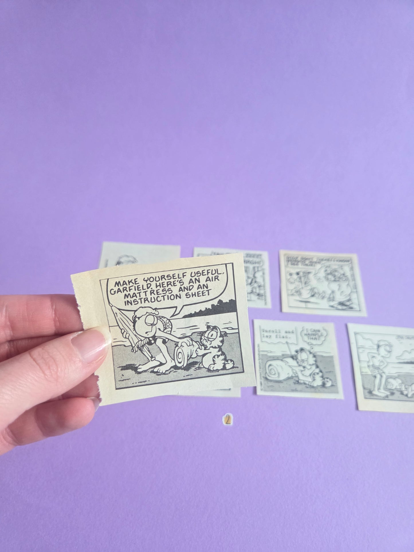 Vintage Garfield SQUARE-CUT Ephemera - SET 2 | Repurposed Comic Book Pieces for Junk Journals & Scrapbooking | Limited Edition
