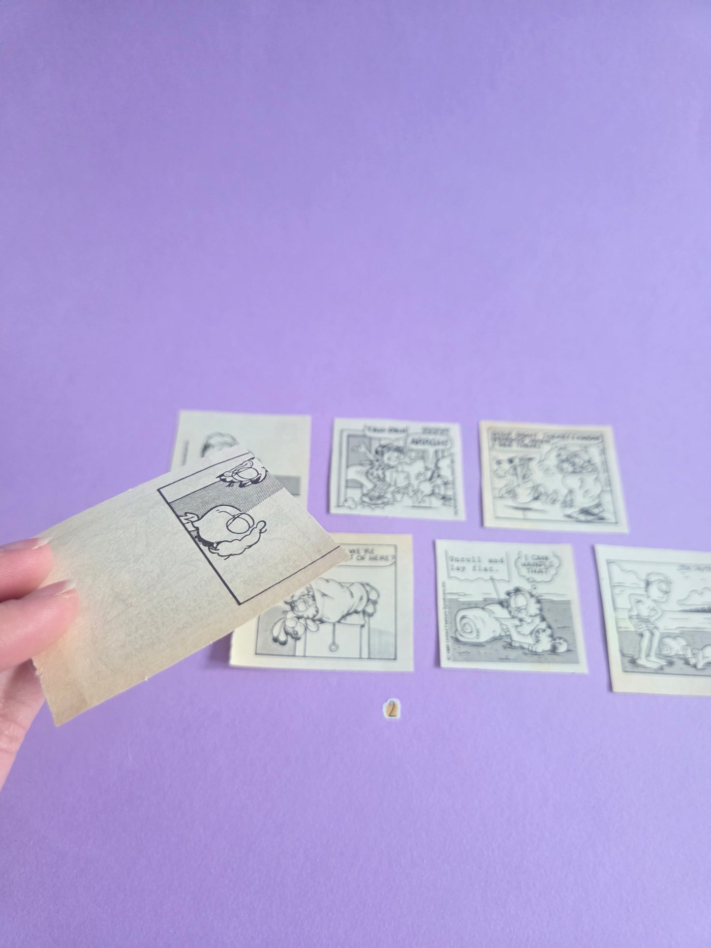 Vintage Garfield SQUARE-CUT Ephemera - SET 2 | Repurposed Comic Book Pieces for Junk Journals & Scrapbooking | Limited Edition