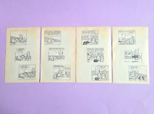 Vintage Garfield Torn Page Ephemera NO. 8 (4 pages)| Double-Sided Comic Book Pages for Junk Journals & Scrapbooking | Limited Edition