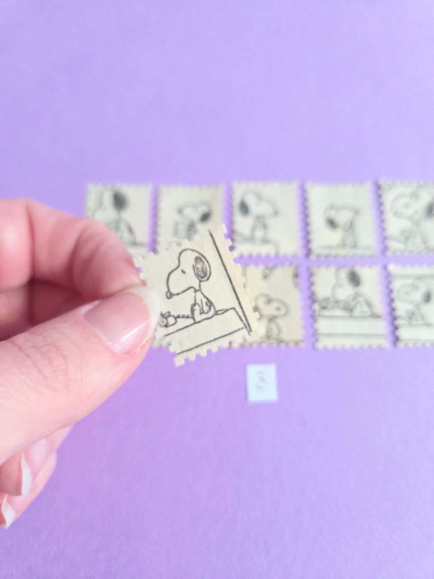 Vintage Snoopy Stamp-Cut Ephemera - SET 3 | Repurposed Comic Book Pieces for Junk Journals & Scrapbooking | Limited Edition