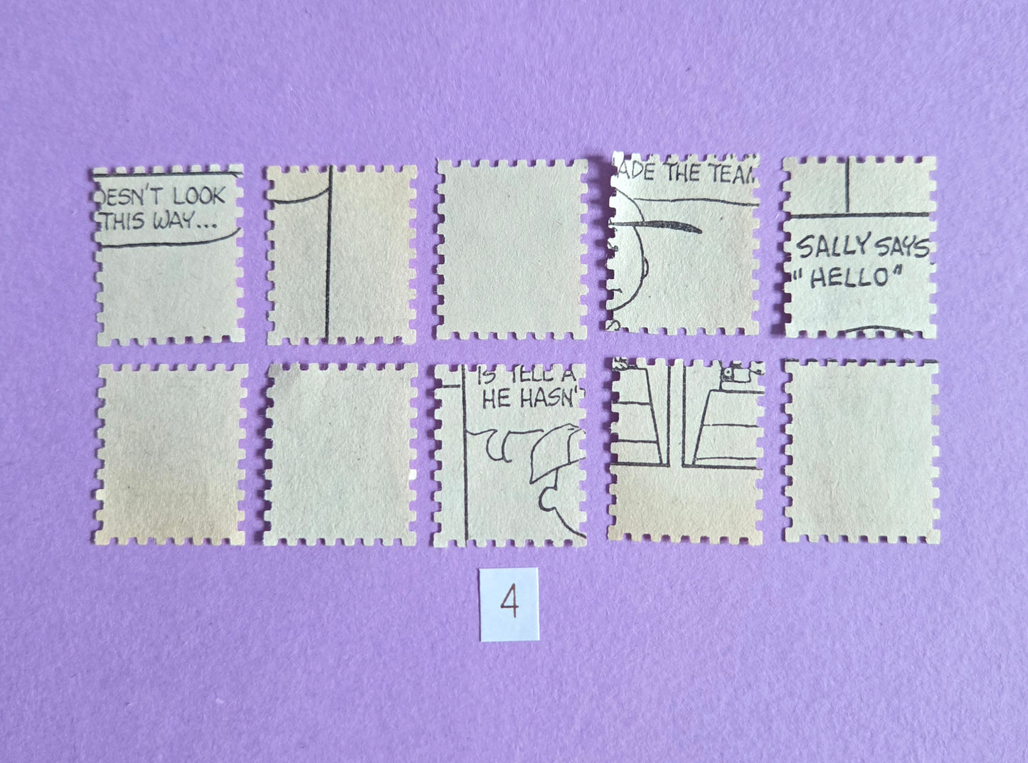Vintage Snoopy Stamp-Cut Ephemera - SET 4 | Repurposed Comic Book Pieces for Junk Journals & Scrapbooking | Limited Edition