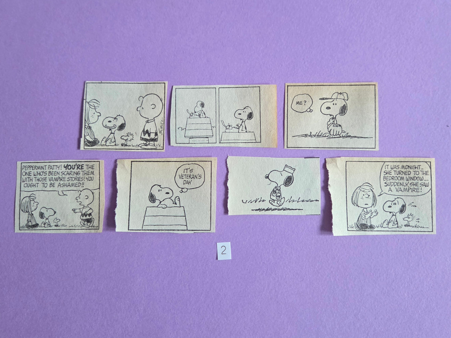 Vintage Snoopy SQUARE-CUT Ephemera - SET 2 | Repurposed Comic Book Pieces for Junk Journals & Scrapbooking | Limited Edition