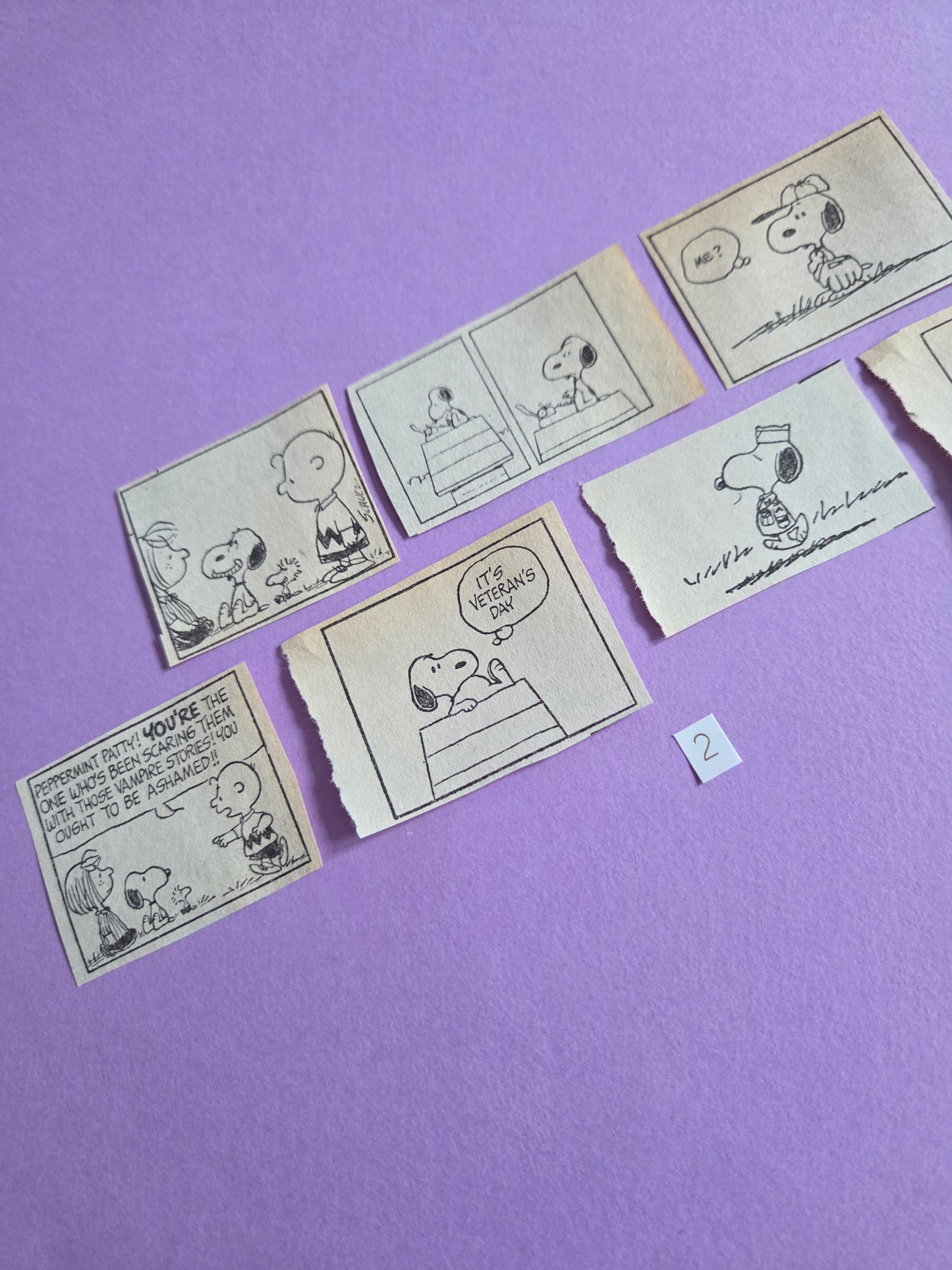 Vintage Snoopy SQUARE-CUT Ephemera - SET 2 | Repurposed Comic Book Pieces for Junk Journals & Scrapbooking | Limited Edition